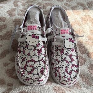 Hey Dude Hello Kitty Sneakers - White and Pink